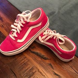Girls size 4 Vans dark pink